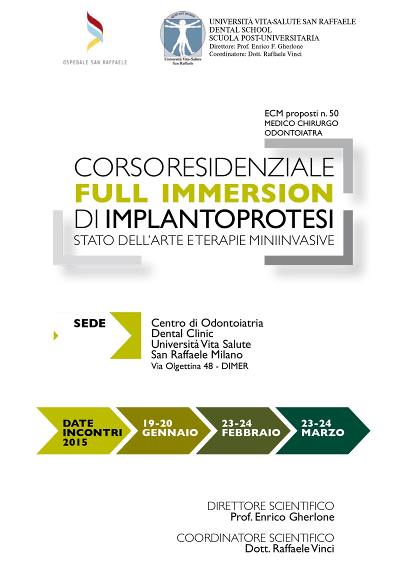 Corso residenziale FULL IMMERSION di Implantoprotesi