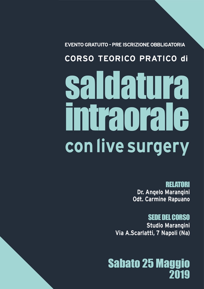 Corso saldatura intraorale con live surgery
