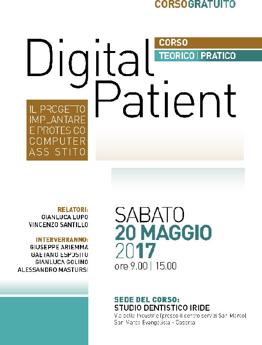 CORSO DIGITAL PATIENT 20 MAGGIO 2017