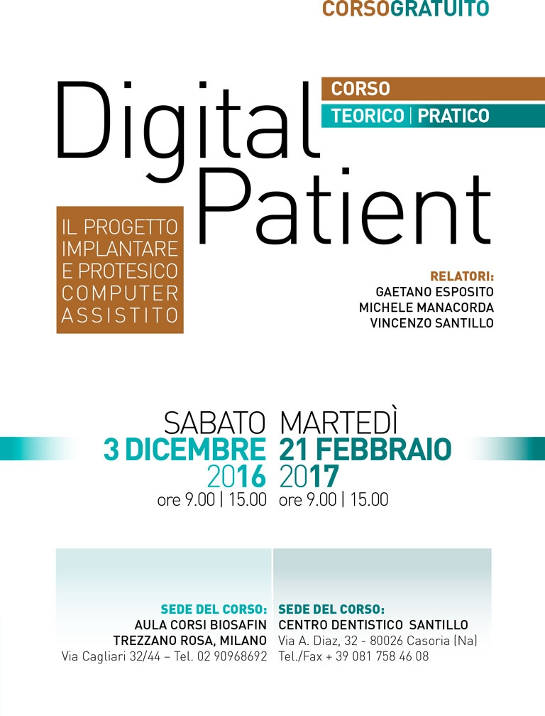 DIGITAL PATIENT – CORSO CHIRURGIA GUIDATA 2017