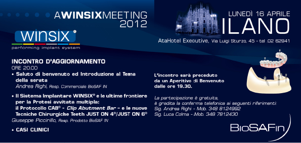 Meeting Winsix – Incontro d’aggiornamento – BioSAF IN