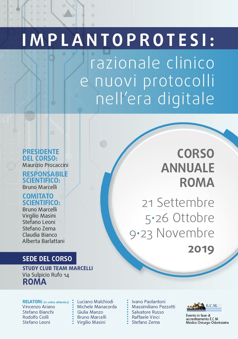 Corso Implantoprotesi Roma – 2019