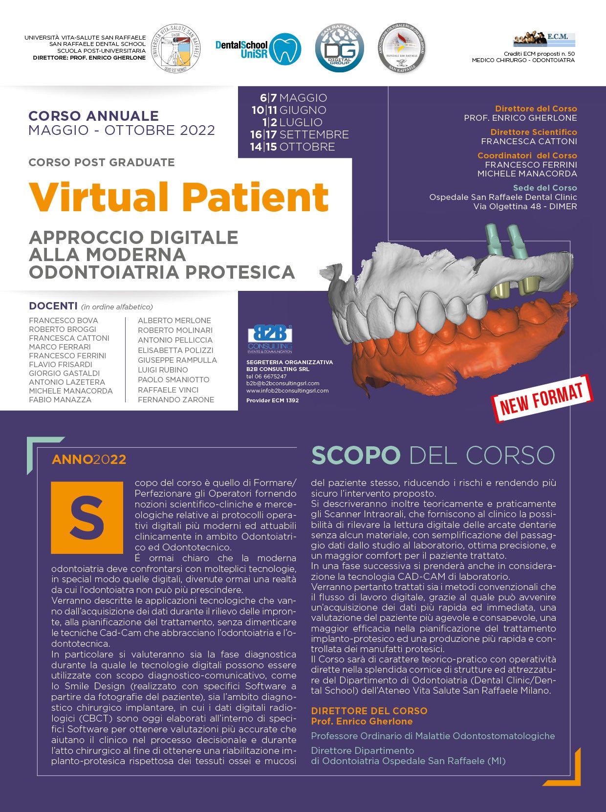 VIRTUAL PATIENT – Approccio digitale alla moderna odontoiatria protesica – Corso annuale 2022