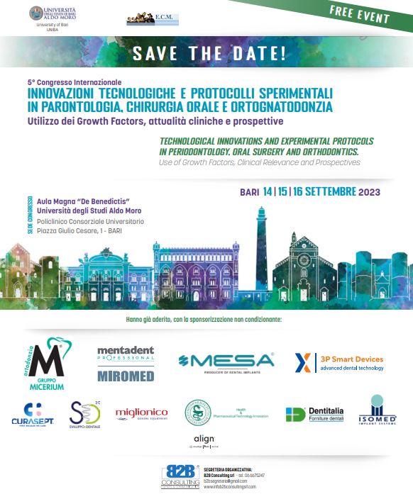 5° Congresso Internazionale Università degli Studi di Bari, 14-15-16 Settembre 2023