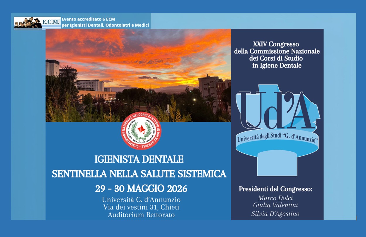 CHIETI – XXIV Congresso della Commissione Nazionale dei Corsi di Studio in Igiene Dentale – 29/30 Maggio 2026
